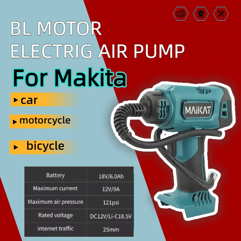 For Makita Handheld Air Compressor 600mm Cordless Portable Electric Air Pump Handheld Air Compressor  For Cars