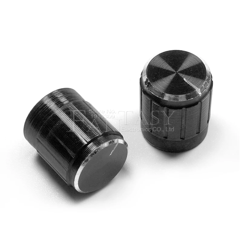 10pcs 15*17mm aluminum alloy potentiometer 15*17 knob rotary switch volume control knob black