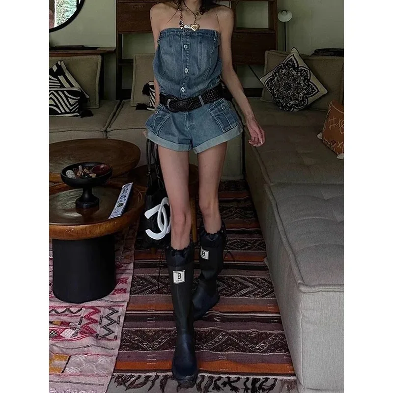 الصيف النساء Y2k الشارع الشهير Gyaru Harajuku موضة الجرونج خمر Coquette منخفضة الارتفاع 2000s شورت جينز الدنيم السراويل الساخنة اليابانية #3