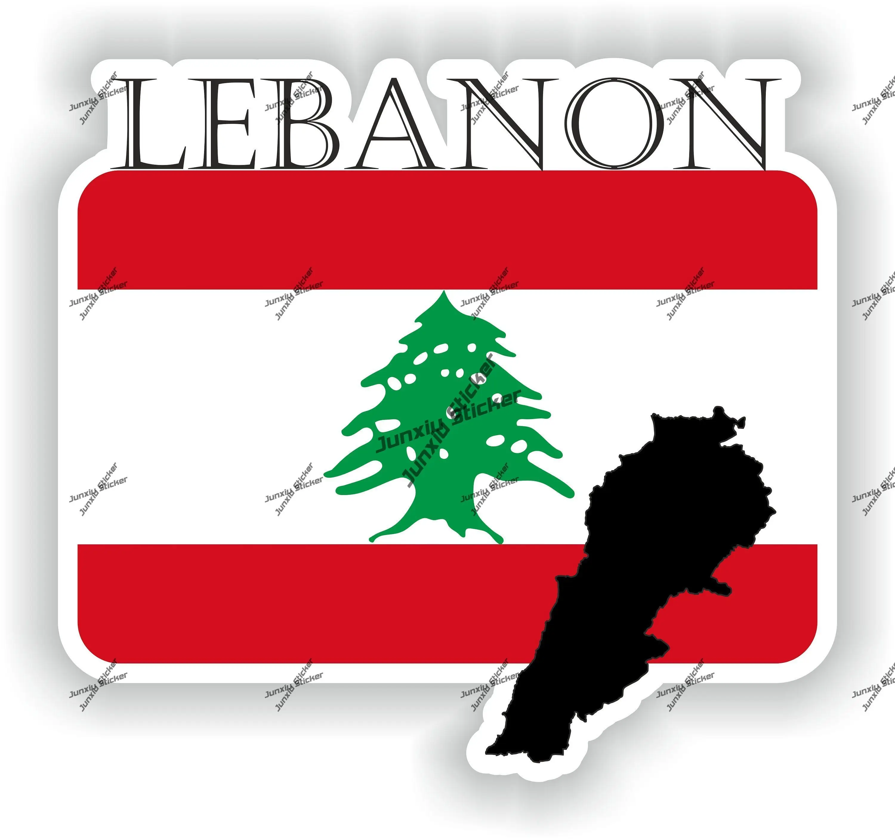 

Lebanon Sticker Coat of Arms of Lebanese Lebanon Outline Flag Vinyl Decal Car Window Bumpers Die-cut Vinyl Stickers Decorative