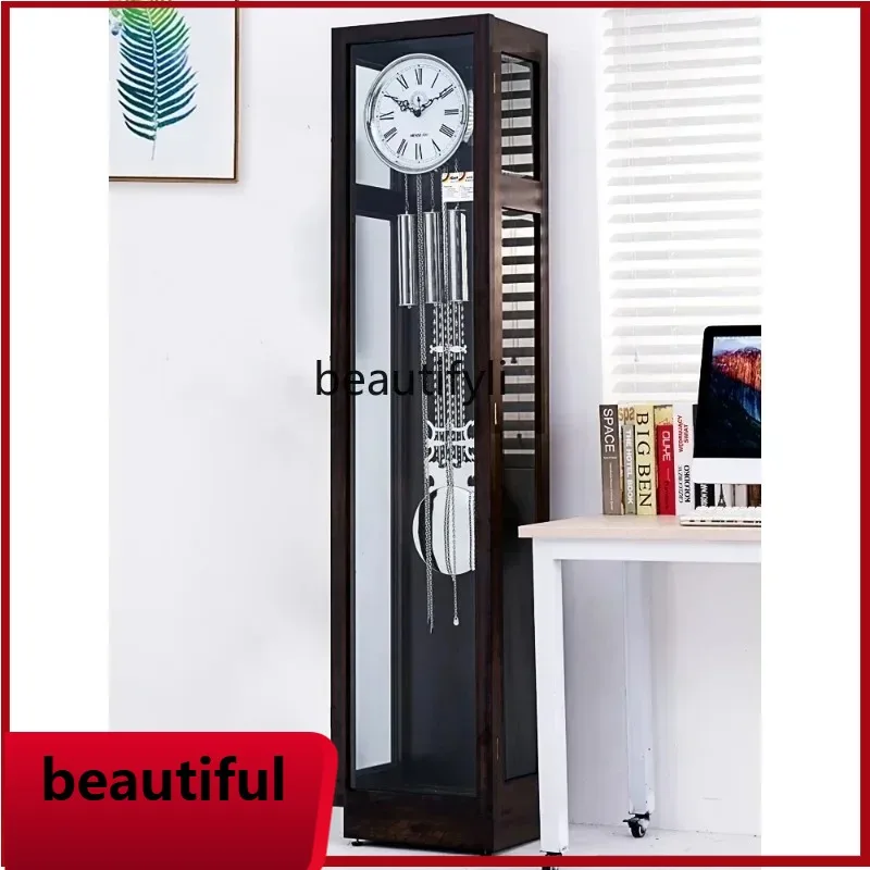 

X European-Style the Grandfather Clock Living Room Simple Mechanical Floor Clock Hermle Movement Light Luxury Modern