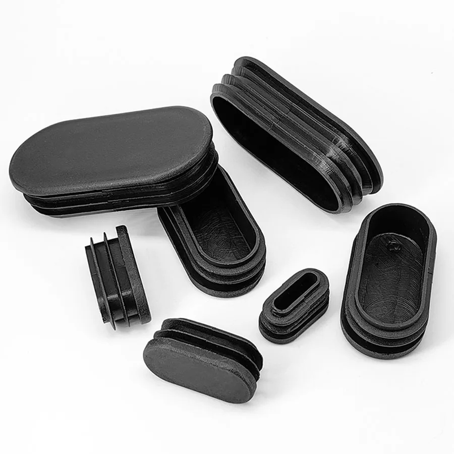 10PCS Plastic Oval tube insert plug Pipe hole cover non slip table chair leg cap floor protector mat furniture leveling feet pad