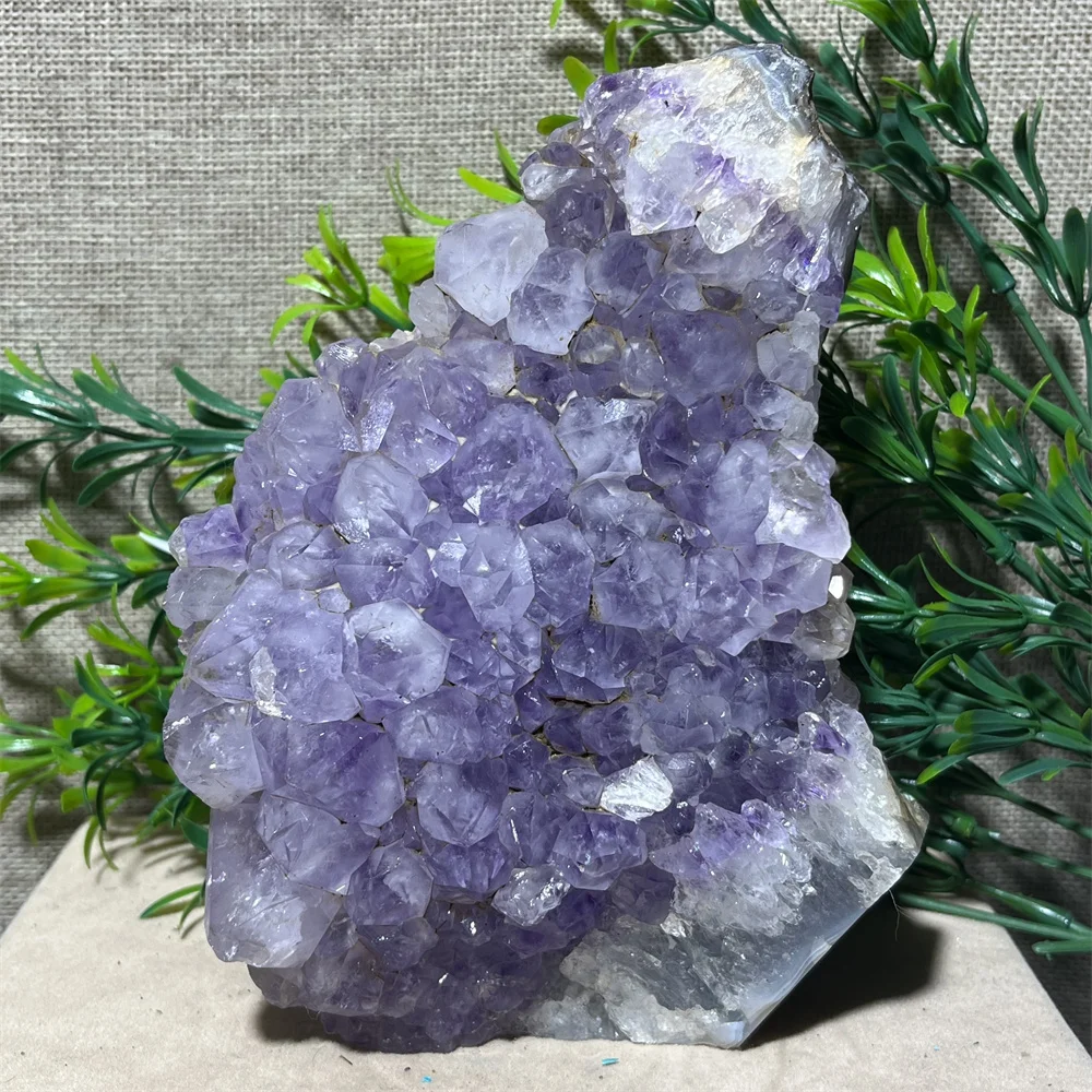 

Crystal Natural Amethyst Cluster Free Form Beauty Specimen Gemstone Stone Energy Minerals Reiki Room Healing Decoration