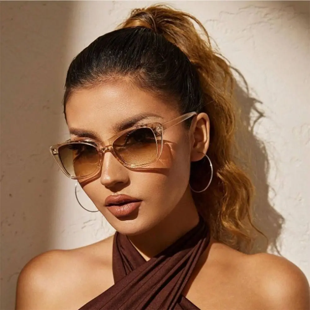 

Модный уличный реквизит для фотосессии, солнцезащитные очки «кошачий глаз», защита UV400, винтажные солнцезащитные очки в маленькой оправе, градиентные леопардовые очки для женщин