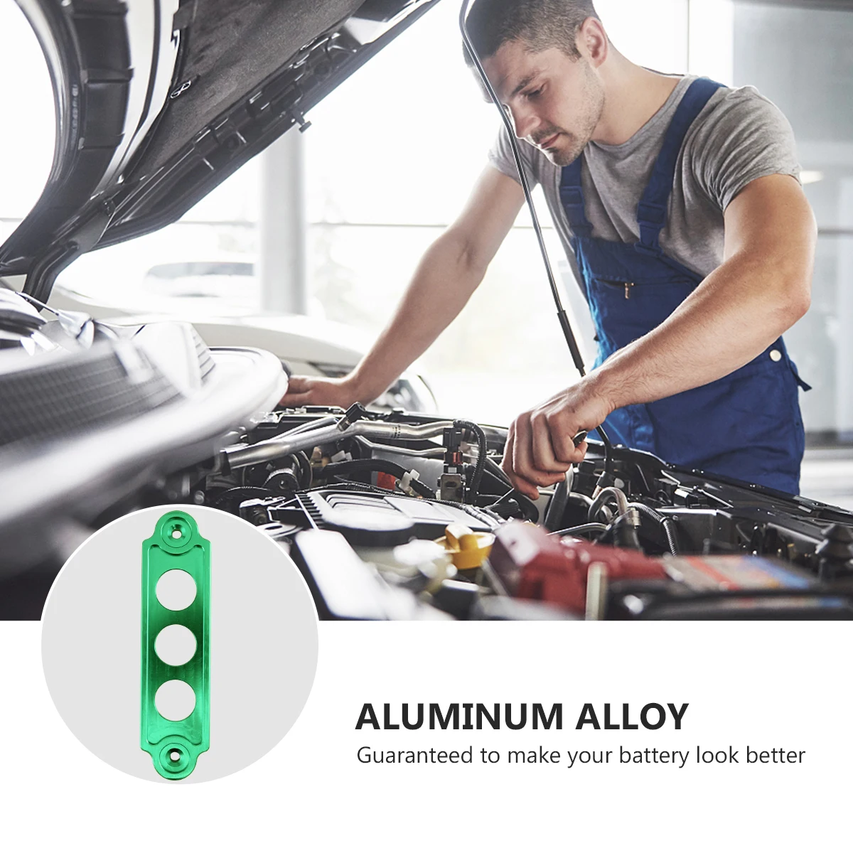 

1pc Car Modified Aluminum Alloy Rack Buckle Green Durable Fixing Bracket Holder For Truck Racing Car Accessories
