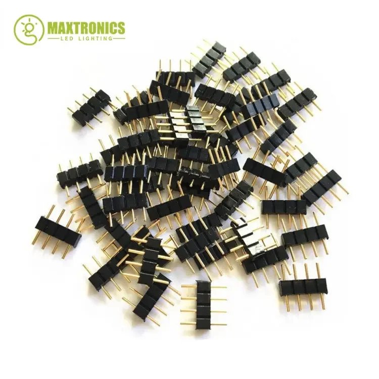 50/100pcs 4Pin 5Pin Needle Connector Male Plug Connector Adapter No Welding Solderl For RGB 5050 LED Strip Lights Tape Connect