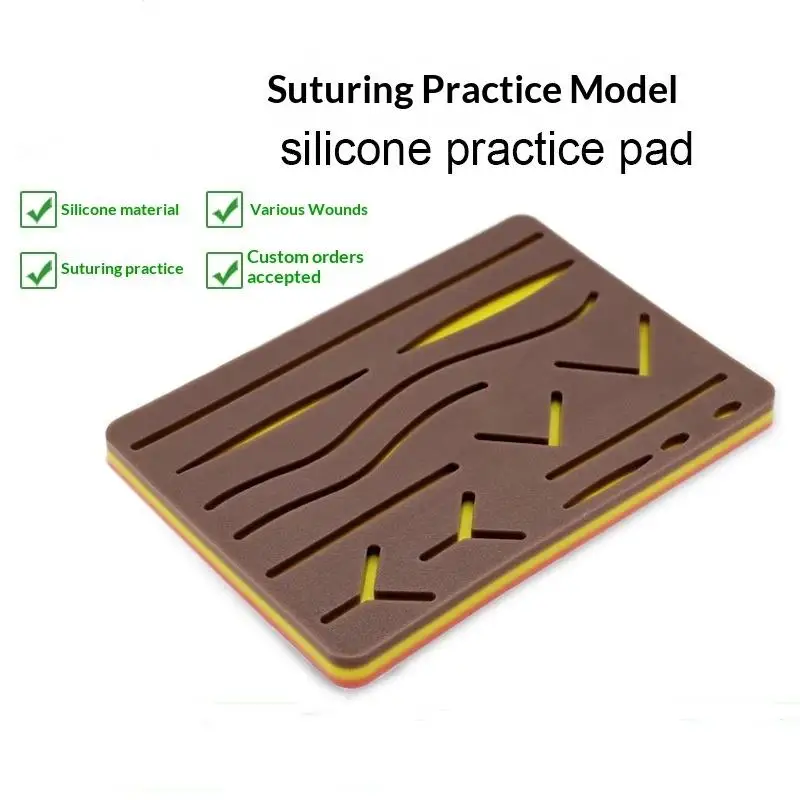 Silicone Simulation Skin Pad Suture Training Model Surgical Wound Practice for Medical Teaching