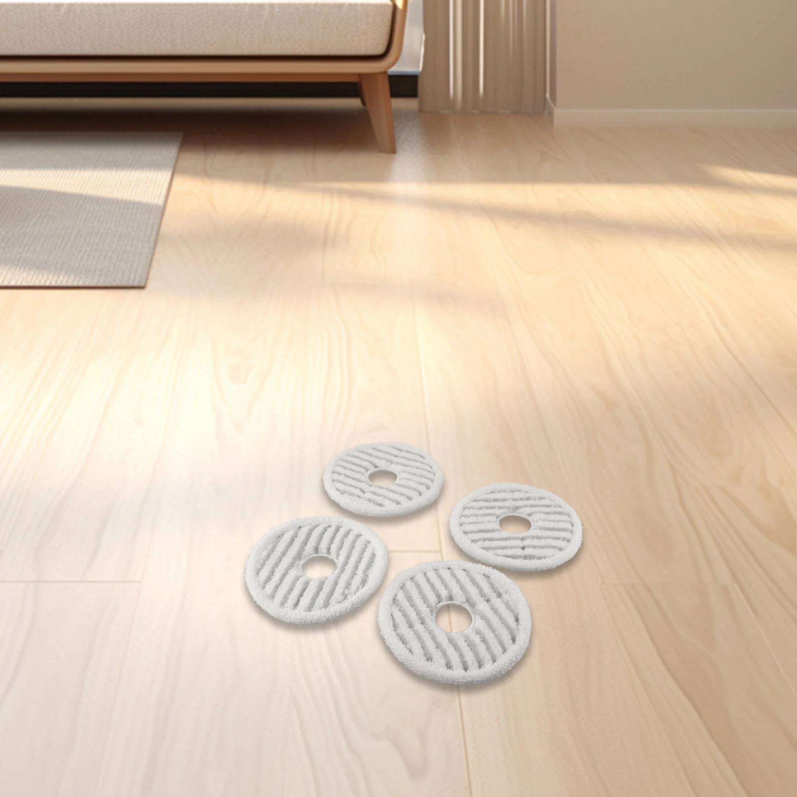 Replacement Mop Cloths Compatible with For Bissell For SpinWave+ Vacuum 4 Cloths for Efficient Dirt and Stain Removal