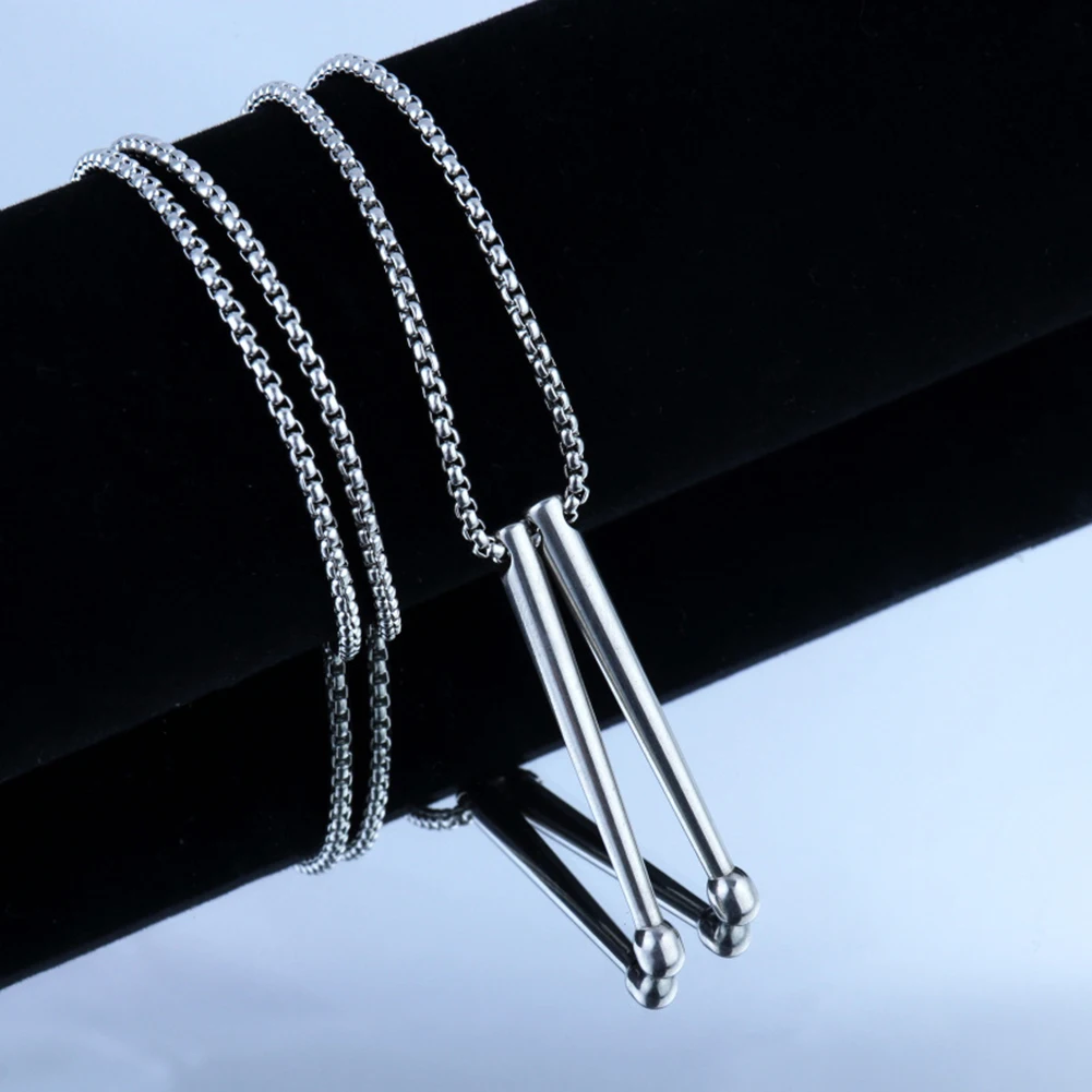 

Jewelry Chains Drum Necklace Silver Color Stainless Steel Stunning Look Stylish Appealing Look Resistant To Fading