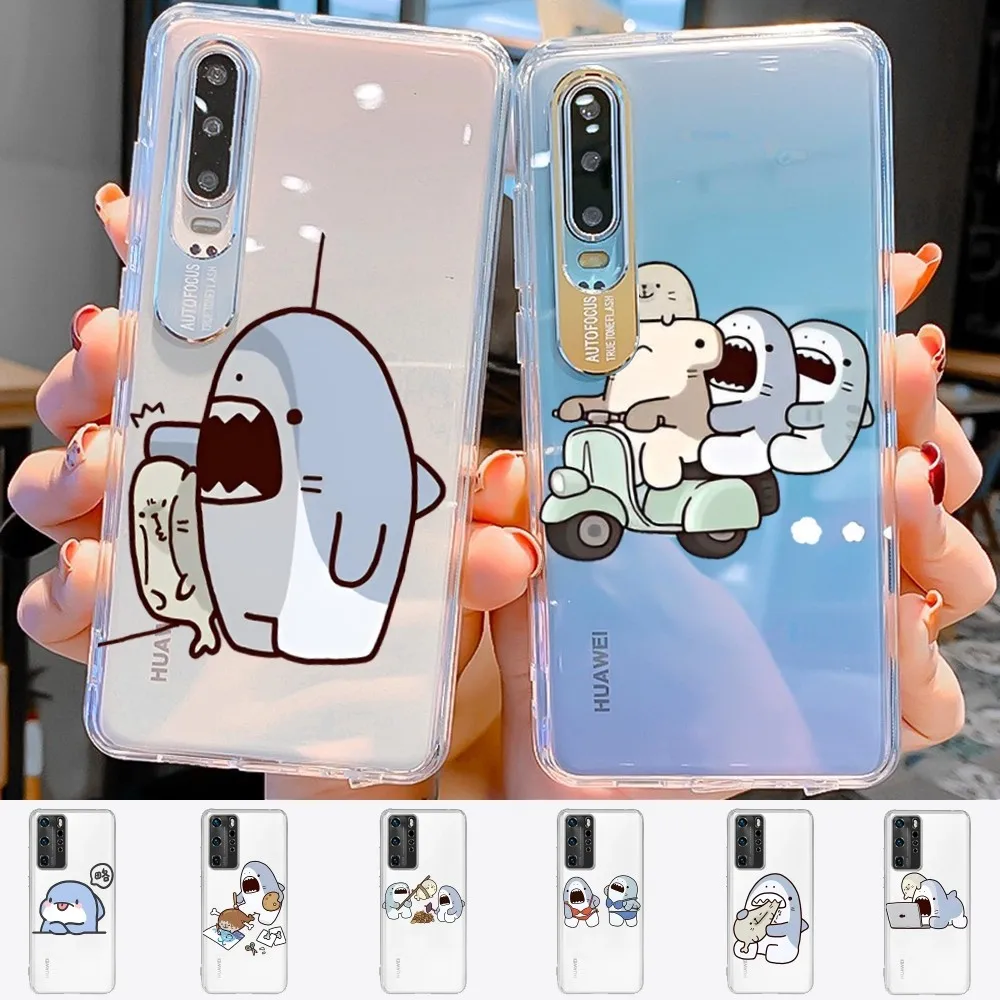 

Amine Cute SAMEZU SHARK Phone Case for Samsung S10 20 22 23 A10 40 for Xiaomi10 Note10 for Huawei P50 20 Honor60 70