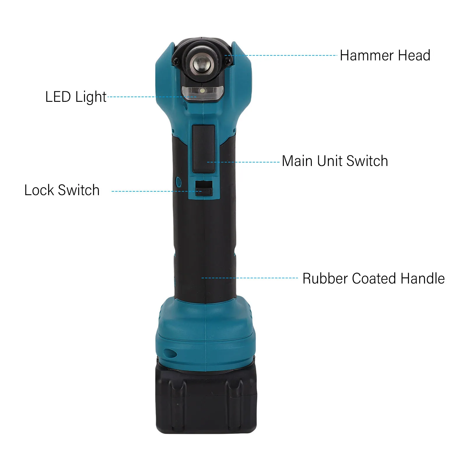 Электрический молоток для ногтей, подходящий для BL1830B BL1840B BL1850B BL1860B BL1815 BL1820, аккумуляторы, перезаряжаемый ладонь, гвоздезабиватель, силовое обрамление