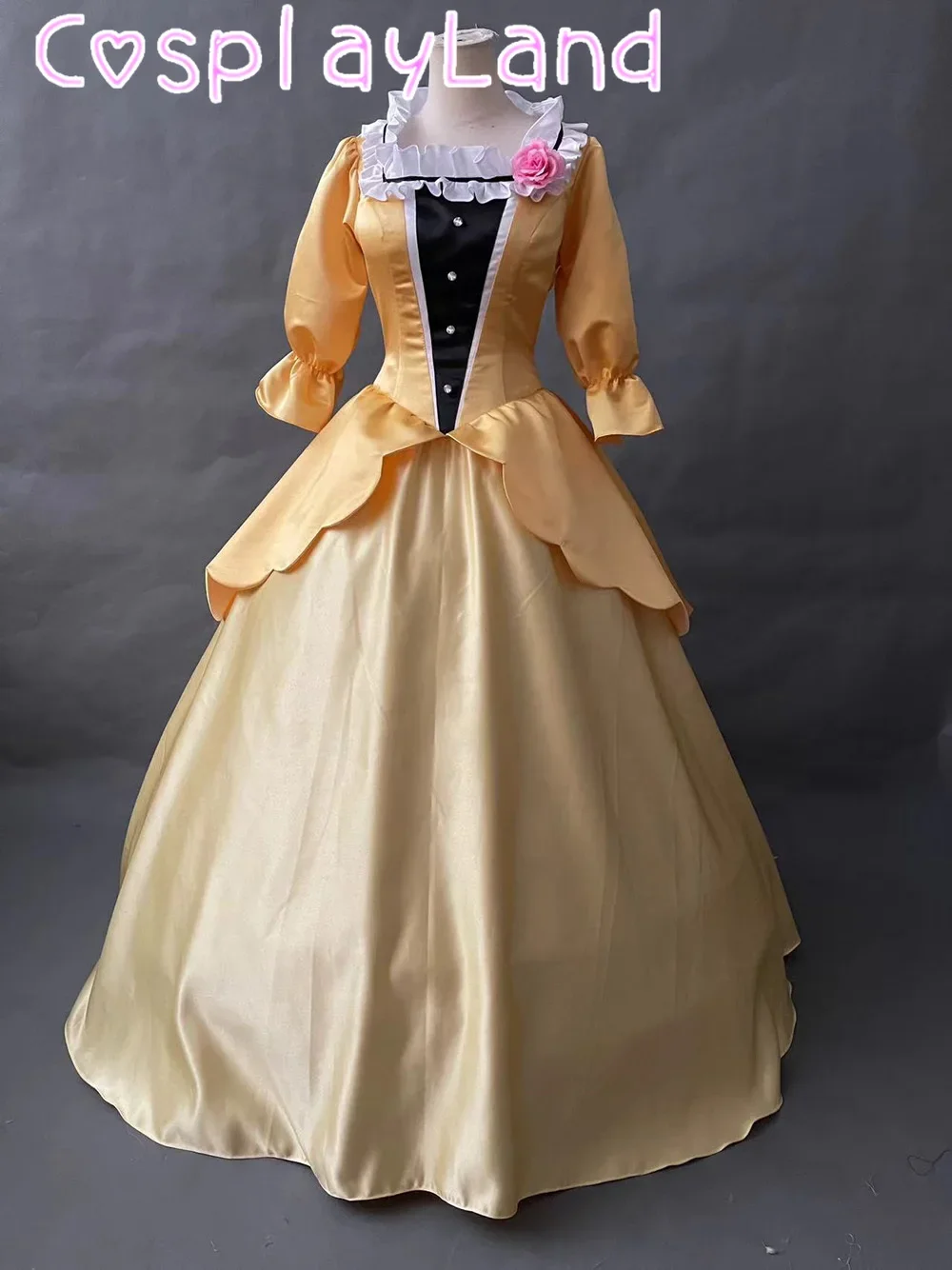 Princess Belle Yellow Dress Cosplay Costume Halloween Carnival Party Ball Gown Princess Dress With Petticoat Women Fashion Dress