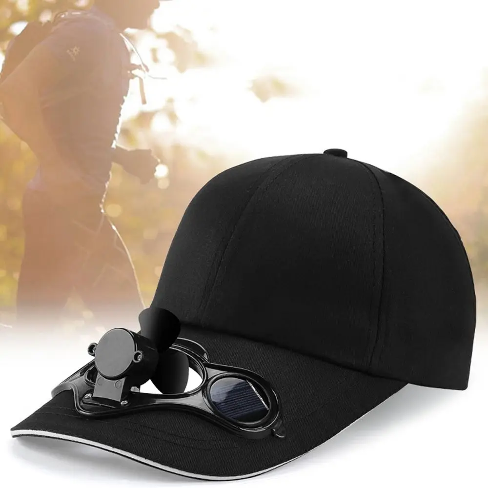 

Portable Breathable Summer Fan Sunhat Mesh Sun Protection Solar Fan Cap Wide Brim USB / Solar Powered Baseball Cap Adult Summer