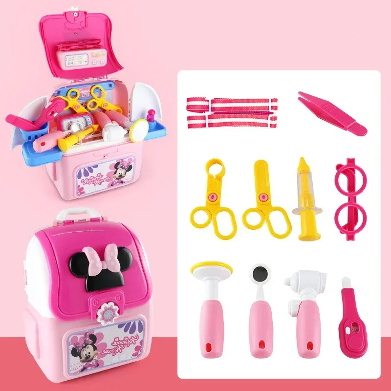 [Disney]2 in1 Mickey Minnie Makeup Playset kids Toolbox Toy Set doctor play set backpack toy play house set kids toys baby gift