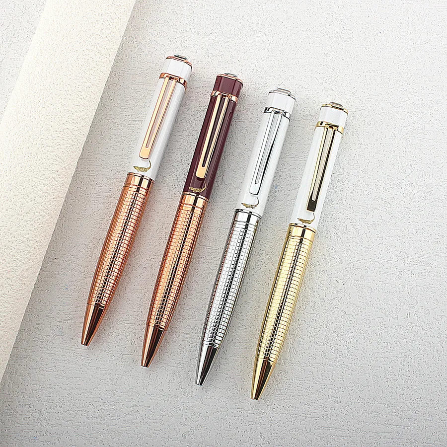 

4PCS Vintage Luxurious Metal Diamond Rollerball Pen Colored Metal M Point 0.7 Ballpoint Pen Gift