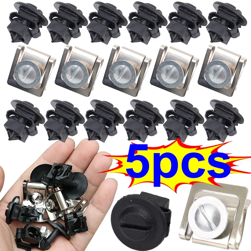 1/2/5 قطعة محرك السيارة تحت علبة التروس درع الجسم سبلاش الحرس السحابة غطاء المسمار كليب Undertray لأودي A3 A4 B5 B6 B7 A6 A8