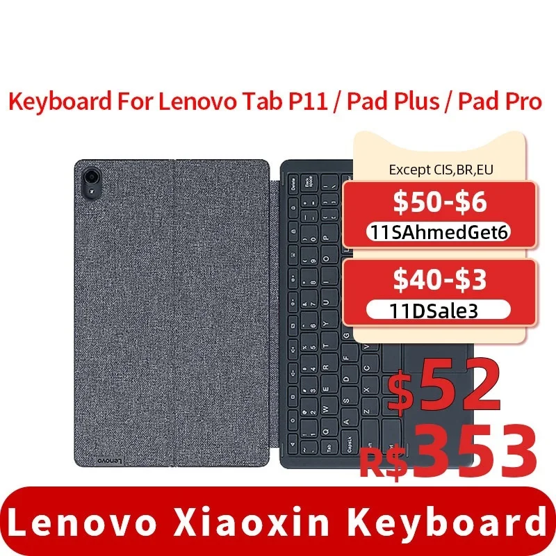 Top! Tablet Keyboard 2 in 1 Tablets Holder Magnetic Keyboard Case 11 inch For Lenovo Tab P11 Pad Plus 11.5'' Pad Pro