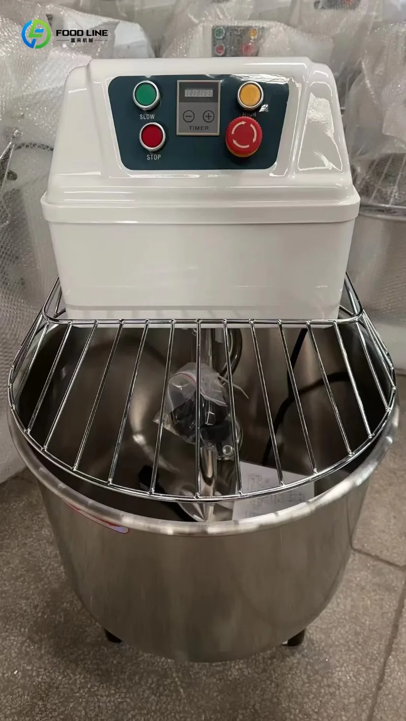 Professional Spiral Dough Maker Stainless Steel Safety Grate Large Volume for Artisan Bakery Pastry Production Custom