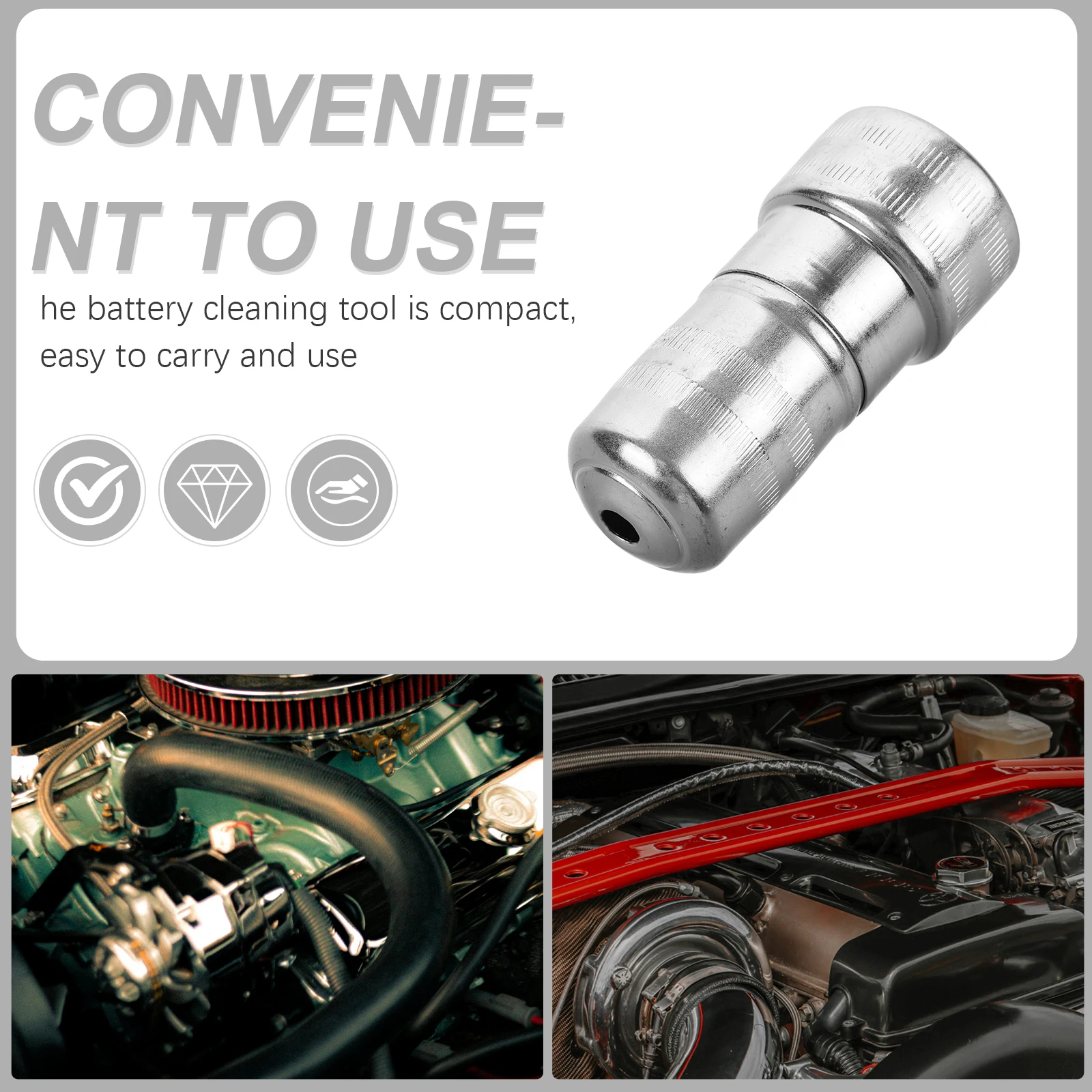 

Terminal Cleaner Brush Car Post Cleaning Tool Metal Brush Auto Maintenance Dusting Detailing Tools For Vehicle