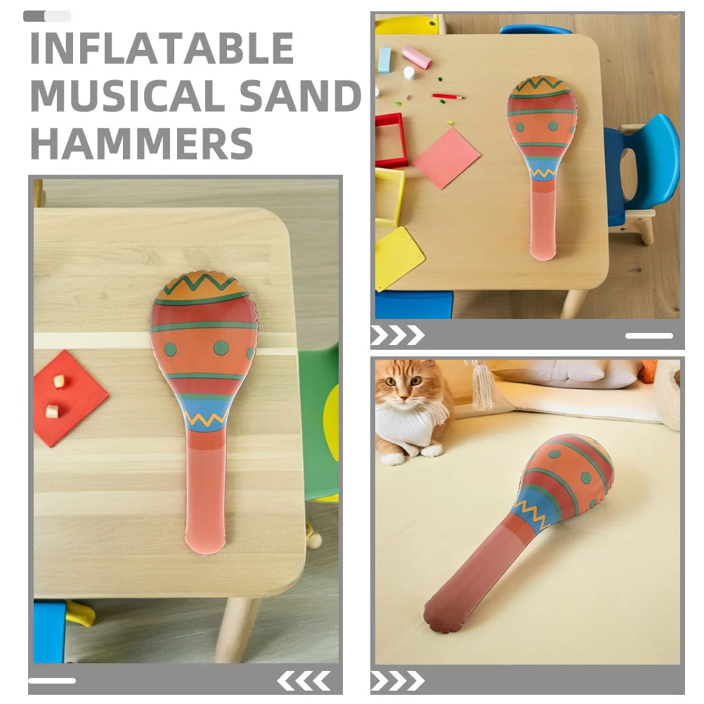 2 szt. Nadmuchiwane muzyczne młotki piaskowe, zabawki na imprezę, kolorowe dekoracje urodzinowe, meksykańskie