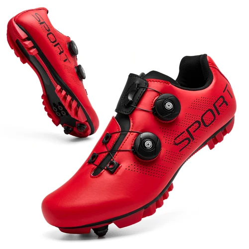 Imagen 2 del producto Zapatillas de ciclismo transpirables, zapatos MTB para hombres y mujeres, zapatos para montar en bicicleta de montaña, zapatos deportivos para bicicleta de carretera, zapatos de Pedal Spd