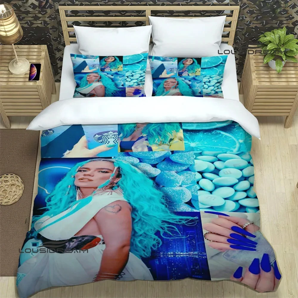 3D Print Karol G Fashion Bedding Set Double Twin King Duvet Cover Comforter Pillowcase Boys Girls Adults Bedroom