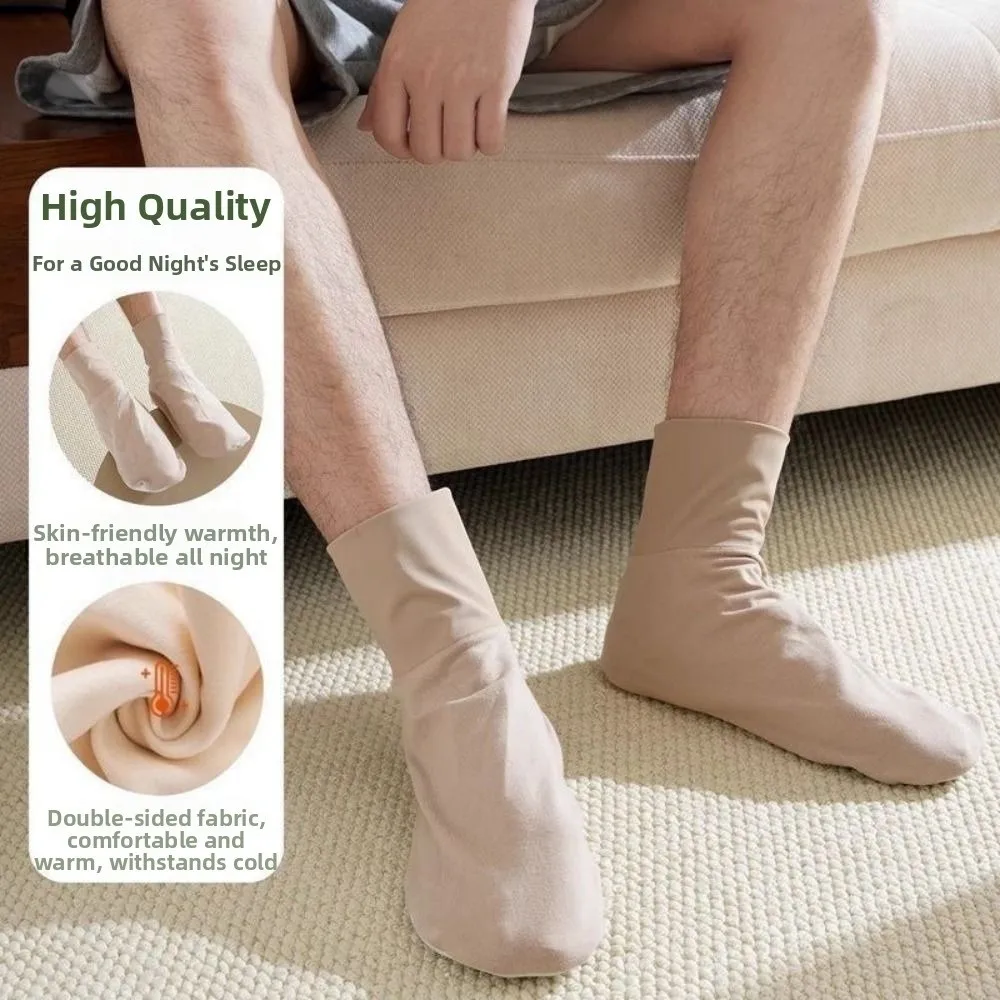 Loose Air Conditioning Sleep Socks Keeping Warm Mugwort Bottom Men Floor Socks Moisture Proof Anti Cold Middle Tube Socks