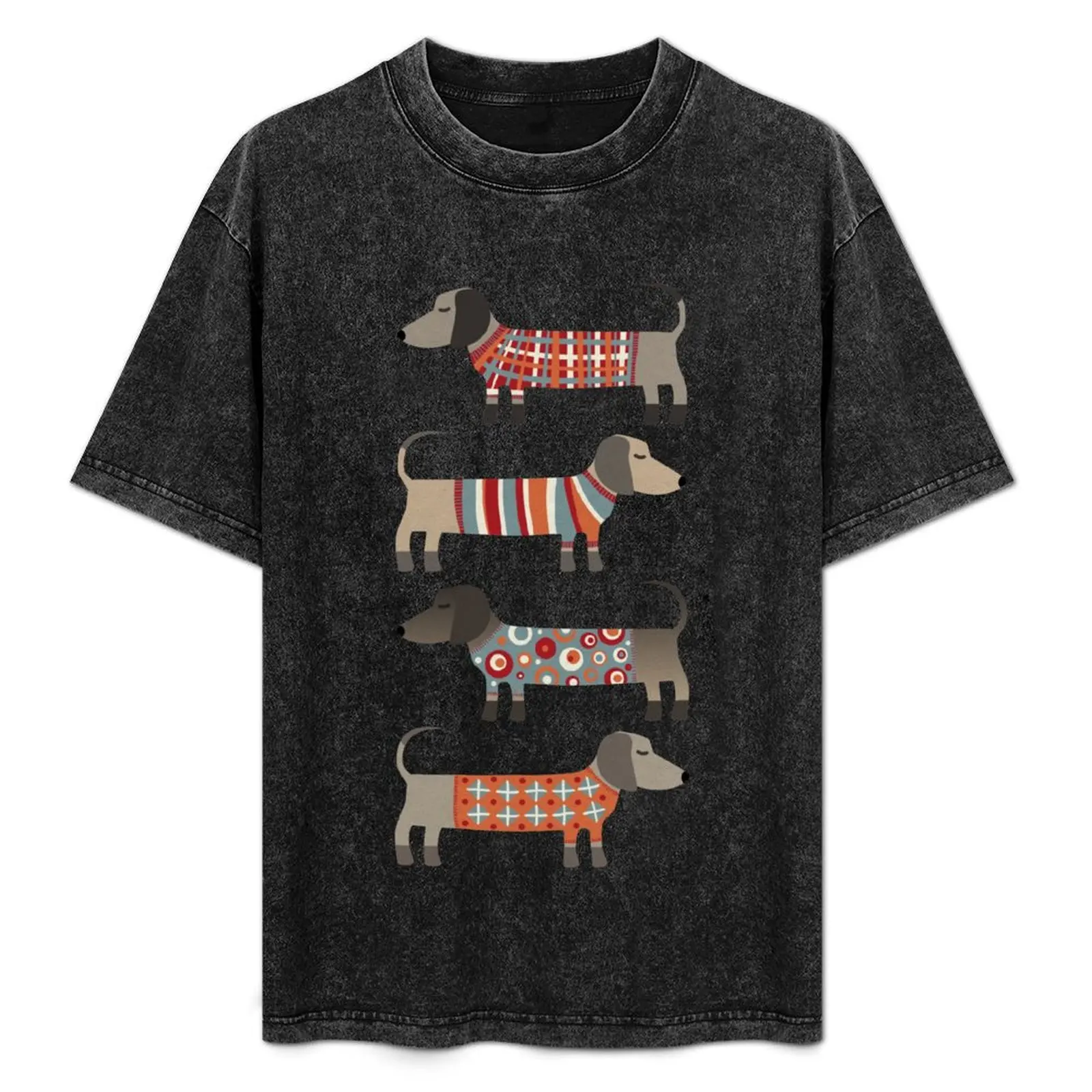 

Dachshund Sausage Dogs in Sweaters Dark T-Shirt Quick Dry Light Sports T-Shirt