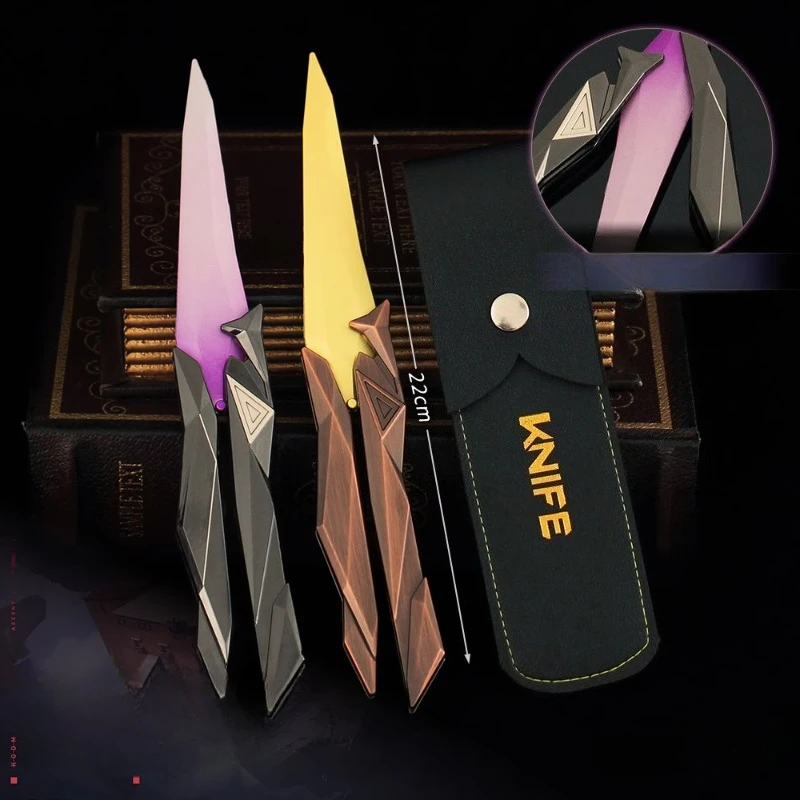 Em estoque 22cm anime valorant singularidade 2.0 borboleta faca jogo peropheral lâmina não afiada espada arma para crianças presente de aniversário