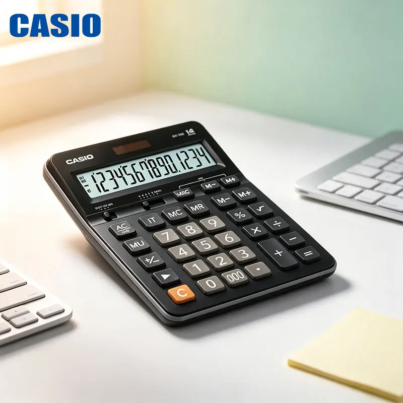Casio GX-14B/DS-2B/DH-14/AX-120B Durable and shock-resistant business calculator for business meetings and desk computing