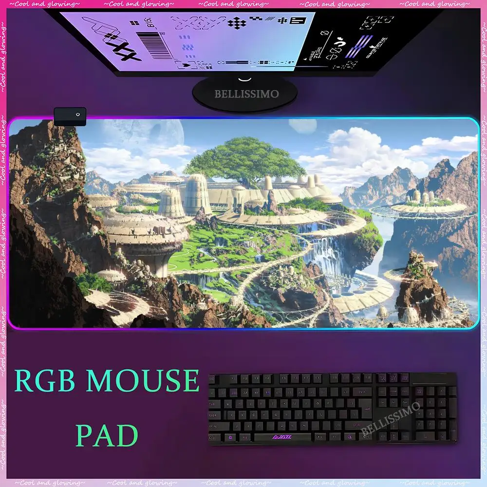 Mouse Pad RGB Gaming accessories RGB anime pad Writing accessories game Game console mechanical F_future_Technology