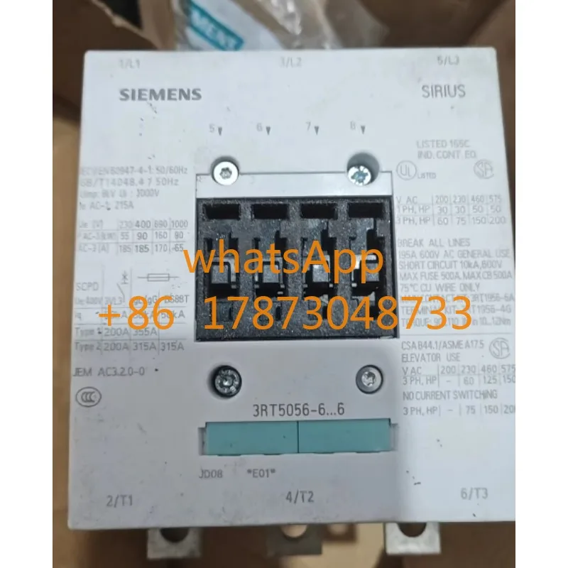 Contactor 3RT5056-6... 6 Coil voltage 24V