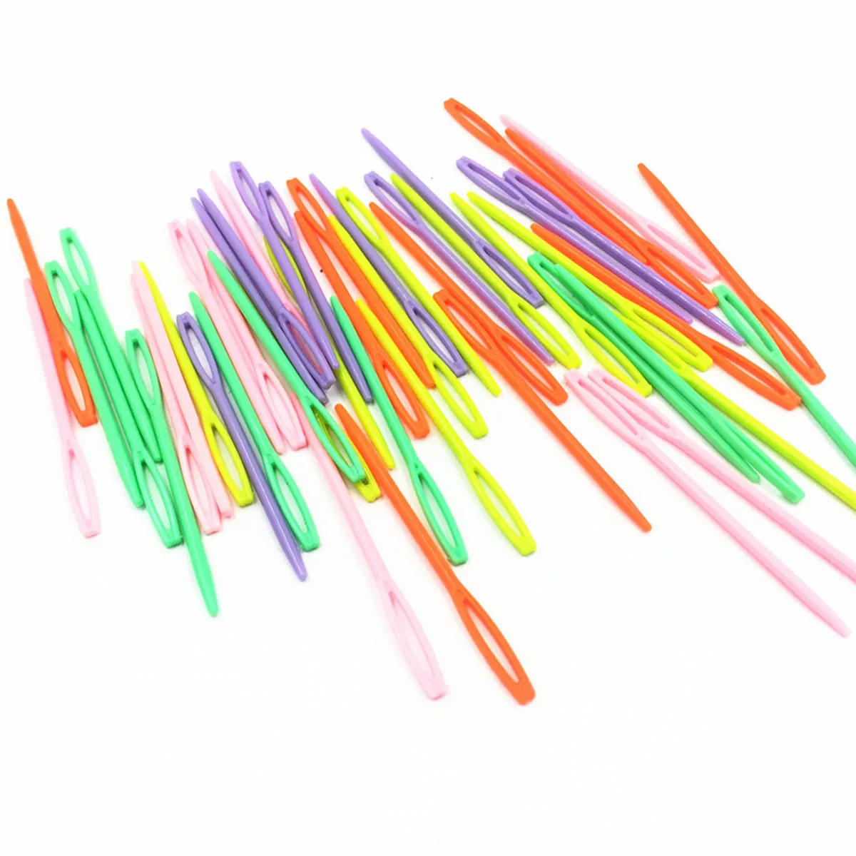 Sewing Needles Sweater Crochet Hook DIY Weaving Tool Tapestry Knitting Needles Pins Plastic Colorful DIY Wool Yarn Needle 70x5mm