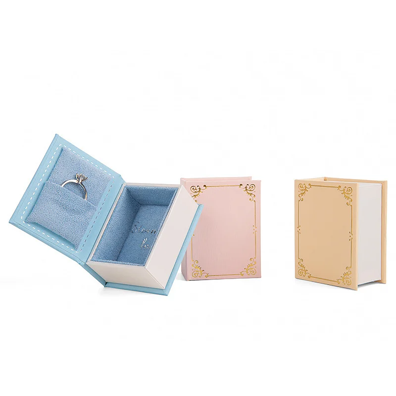 Contenitore di gioielli per anelli di vendita caldo, scatola di immagazzinaggio di gioielli con ciondoli per orecchini, scatola di imballaggio di gioielli magnetici creativi in stile europeo