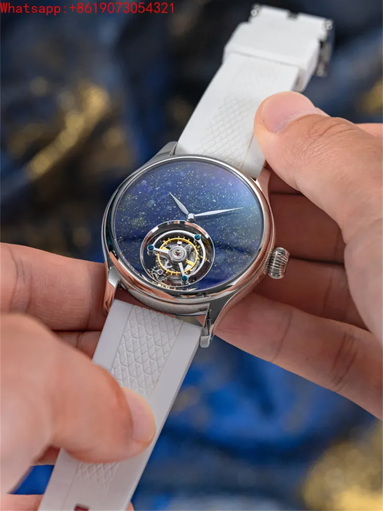 The Great Qin Empire Fanzhi 42mm Dress Light Luxury Business Tourbillon Manual Mechanical Watch Men view 3