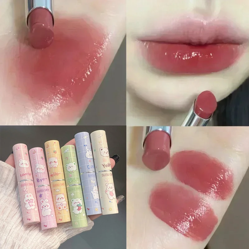 Jelly dyed Lip Balm Makeup idratante Cherry Peach tazza antiaderente Anti-cracking rossetto rosso riparazione labbra cosmetici per la cura