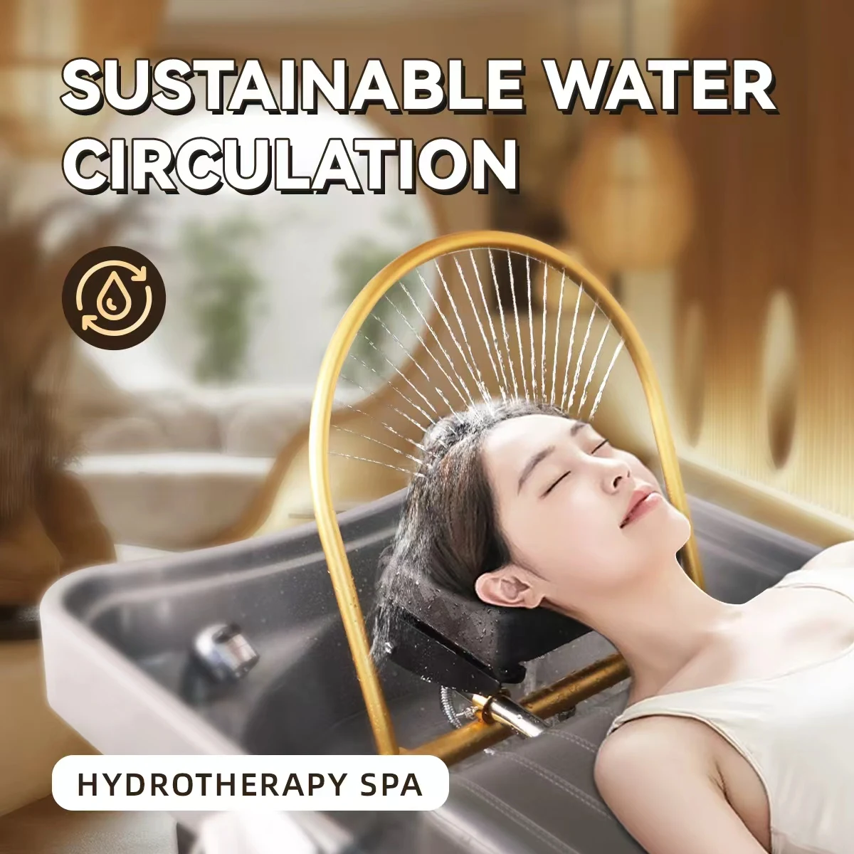 

Salon Water Circulation Massage Device Hair Washing Bed Basin Accessory for Head Care Beauty Health Hairdressing