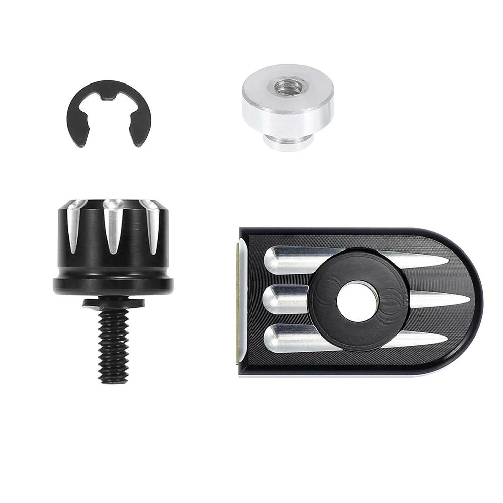 Motorbike Seat Bolt Tab Screw Quick Mount Knob Nut Cover Kit for Harley Dyna Sportster Softail view 5