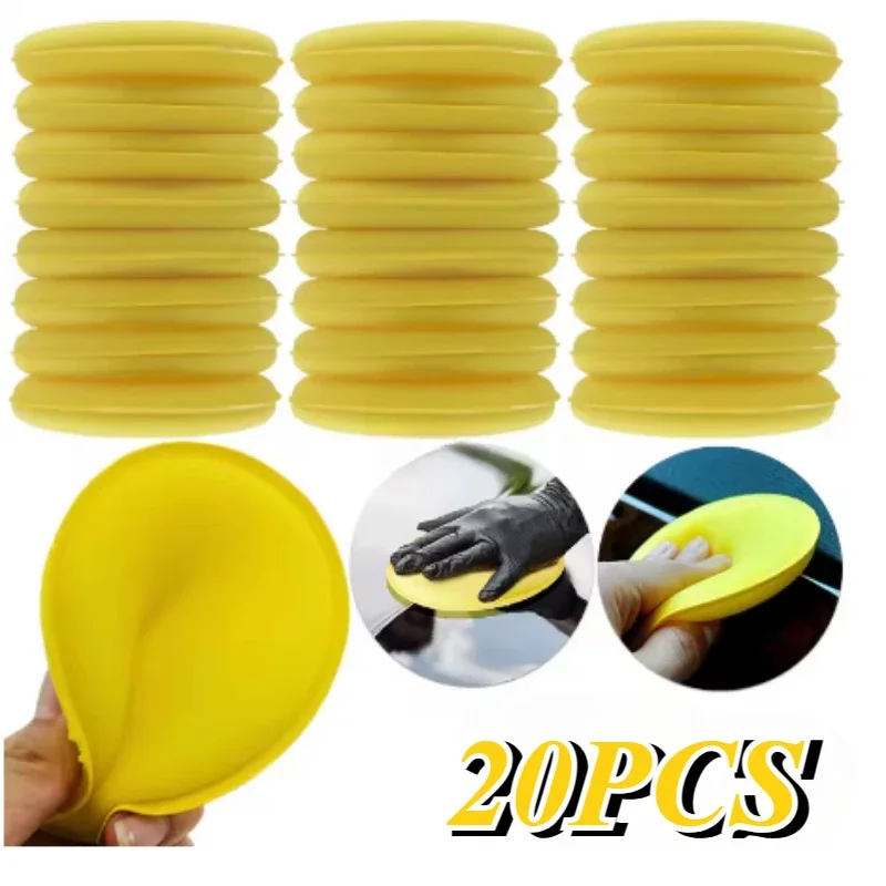 

5/10/15/20Pcs Car High Density Waxing & Polishing Sponge Foam Applicator Pad Curing Polishing Sponge Cleaning Tools Accessories