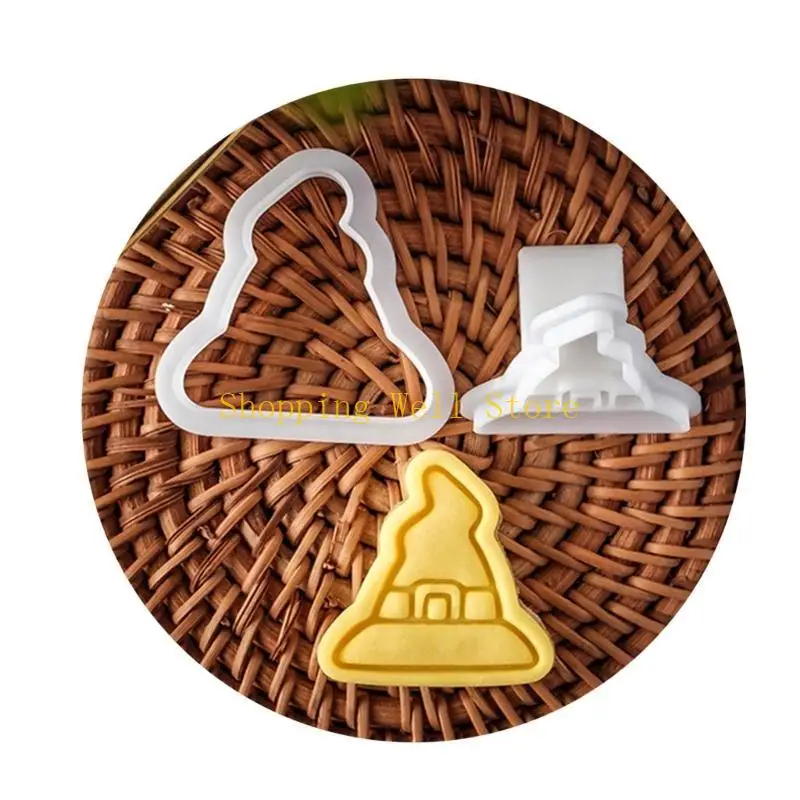 Halloween Cookie Cutter Baking Molds Easy to Clean for Home Party Organizers Cartoon Spooky Haunted House Biscuit Molds
