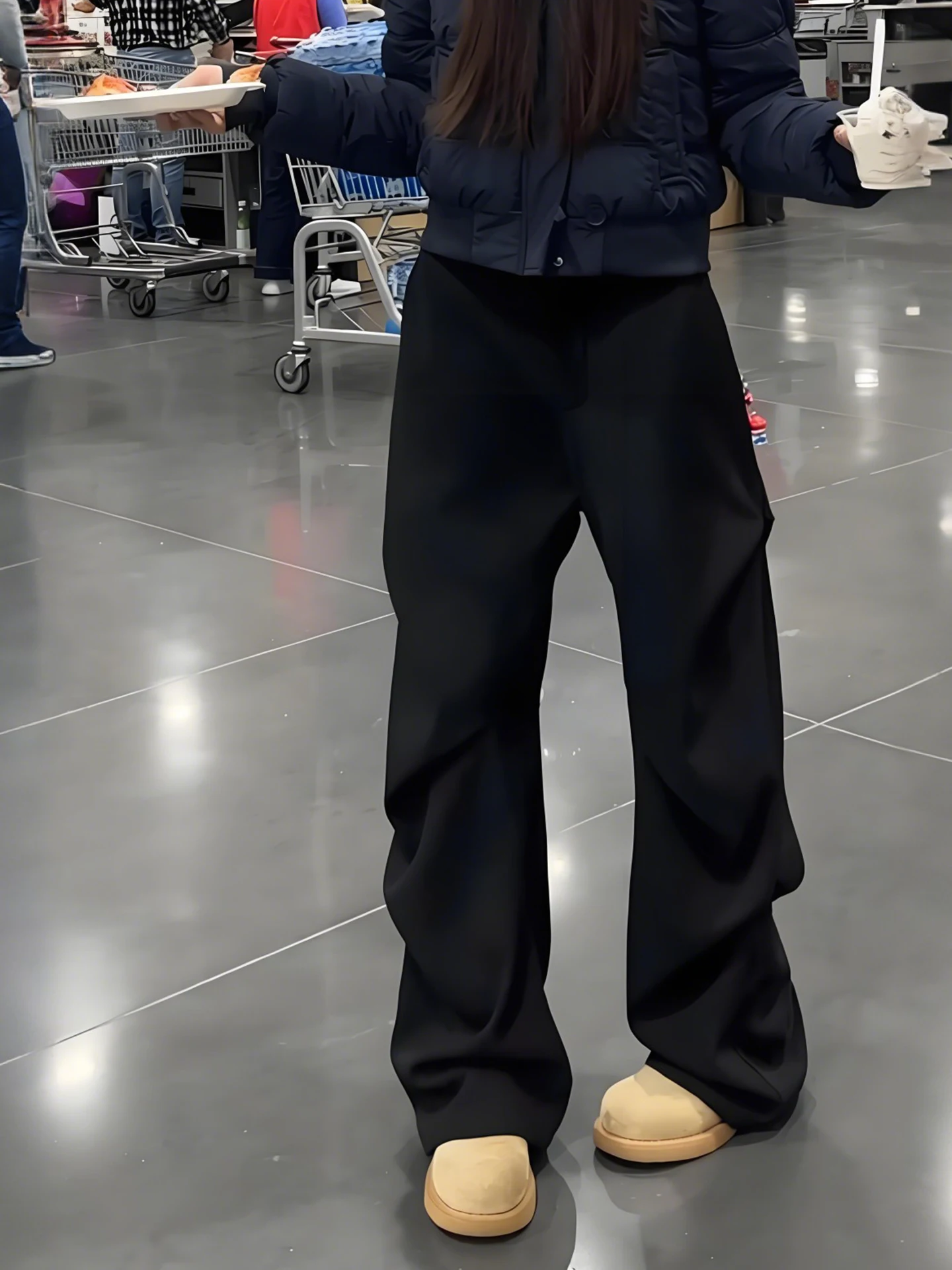 

Мужские зимние плиссированные брюки Bla с флисовой подкладкой, удлиненные, прямые, свободного кроя, для работы, молодежные, стильные