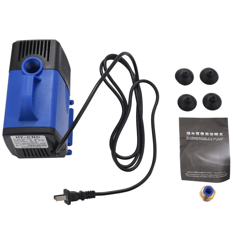 Submersible Water Pump 80W 3.5M For 1.5Kw 2.2Kw Spindle Motor Cnc Engraving Machine,Us Plug