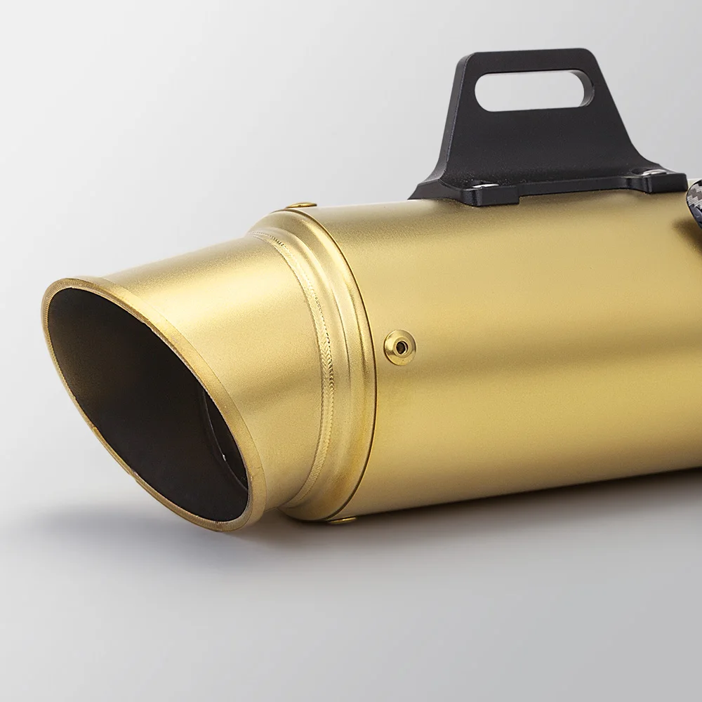 Universal 51mm Escape Tail for R3 Z900 MT09 ZX6R R6 TMAX560 CBR650R NK450 T700S Z900 C15 Gold Color Style Muffler