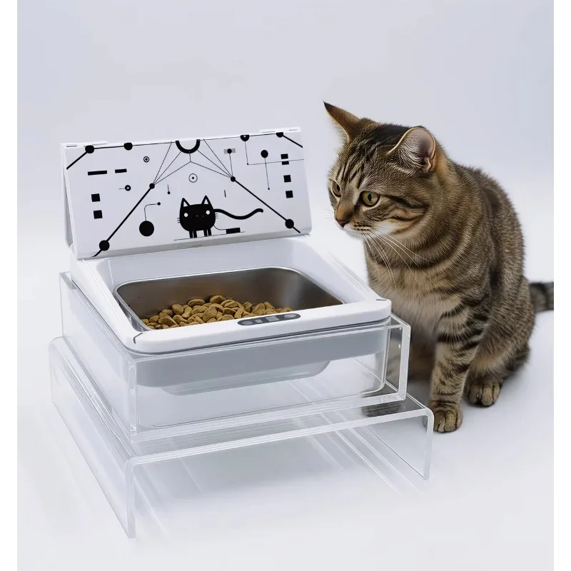 Smart RFID Pet Feeder with Automatic Lid and Infrared Sensor for Multi-Pet Households