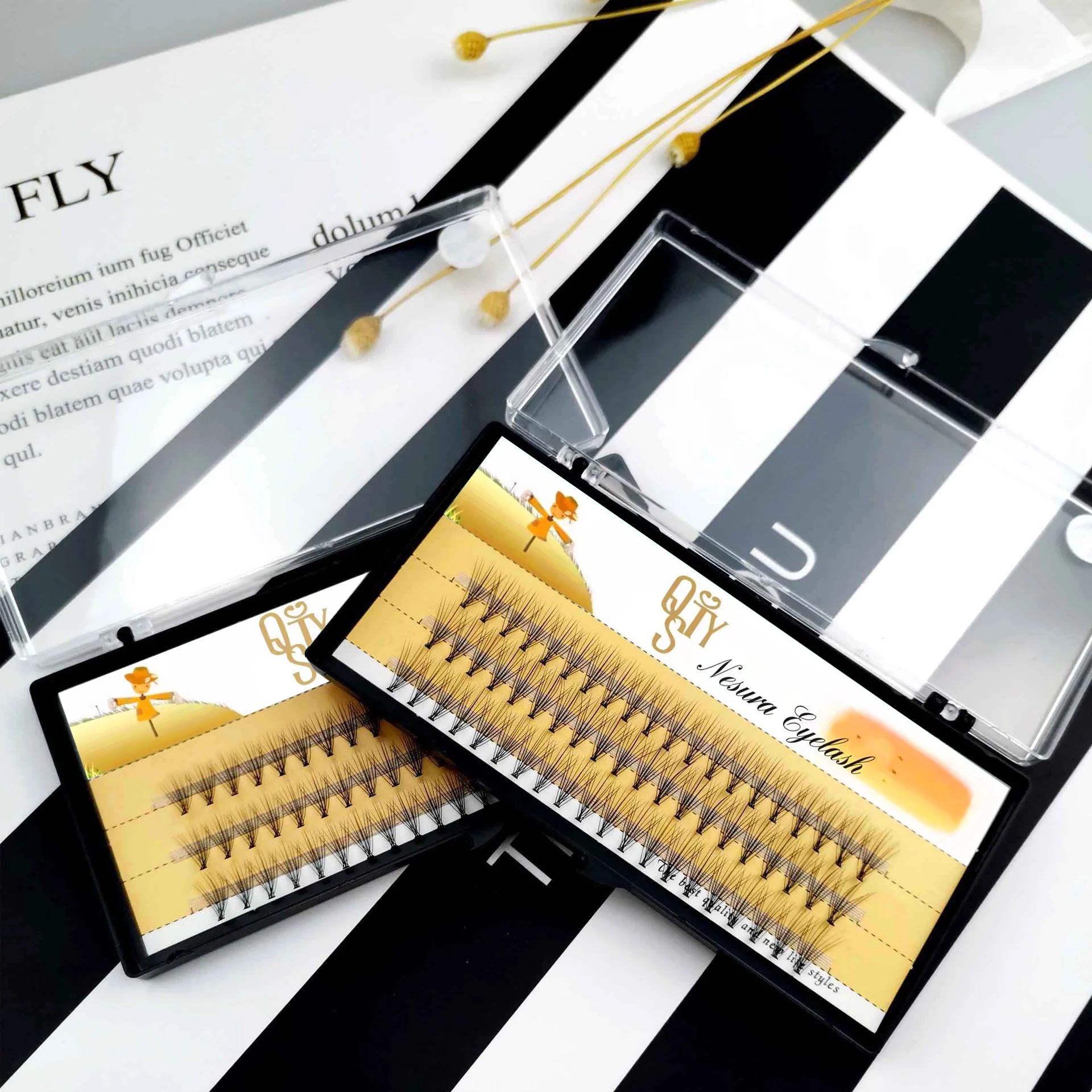 Eyelash 10D 60 cluster grafting eyelashes natural C-roll false eyelashes individual eyelashes by hand 6-14mm eyelash extension
