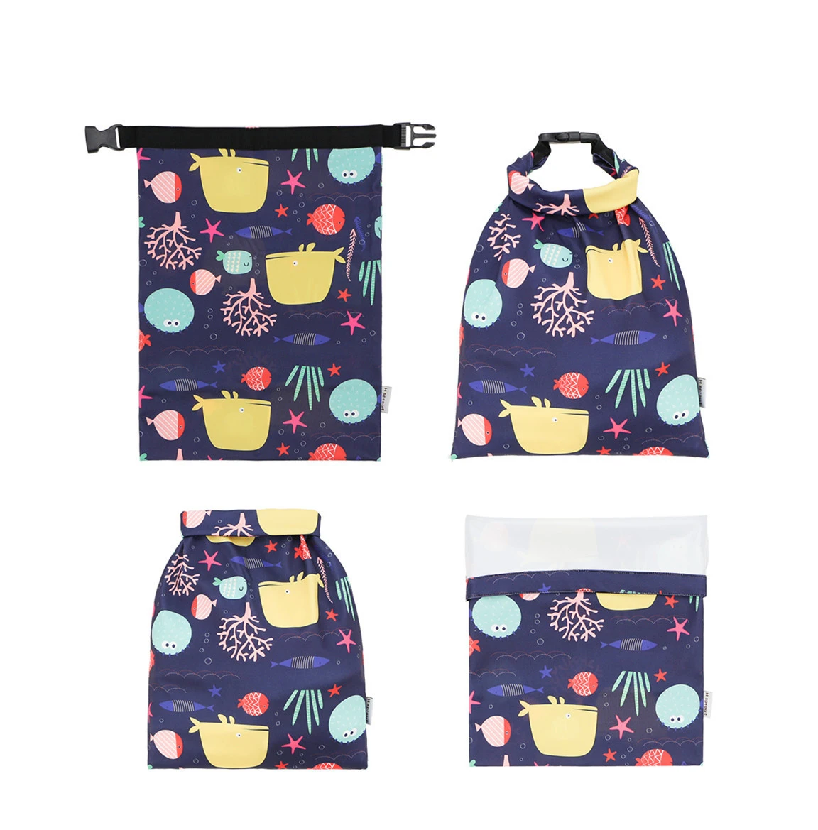 1Pcs 28*40cm Baby Waterproof Bag Flower Waterproof Bag Clothes Fabric Bags Multipurpose Storage Bag for Baby Diapers Wet Cloth