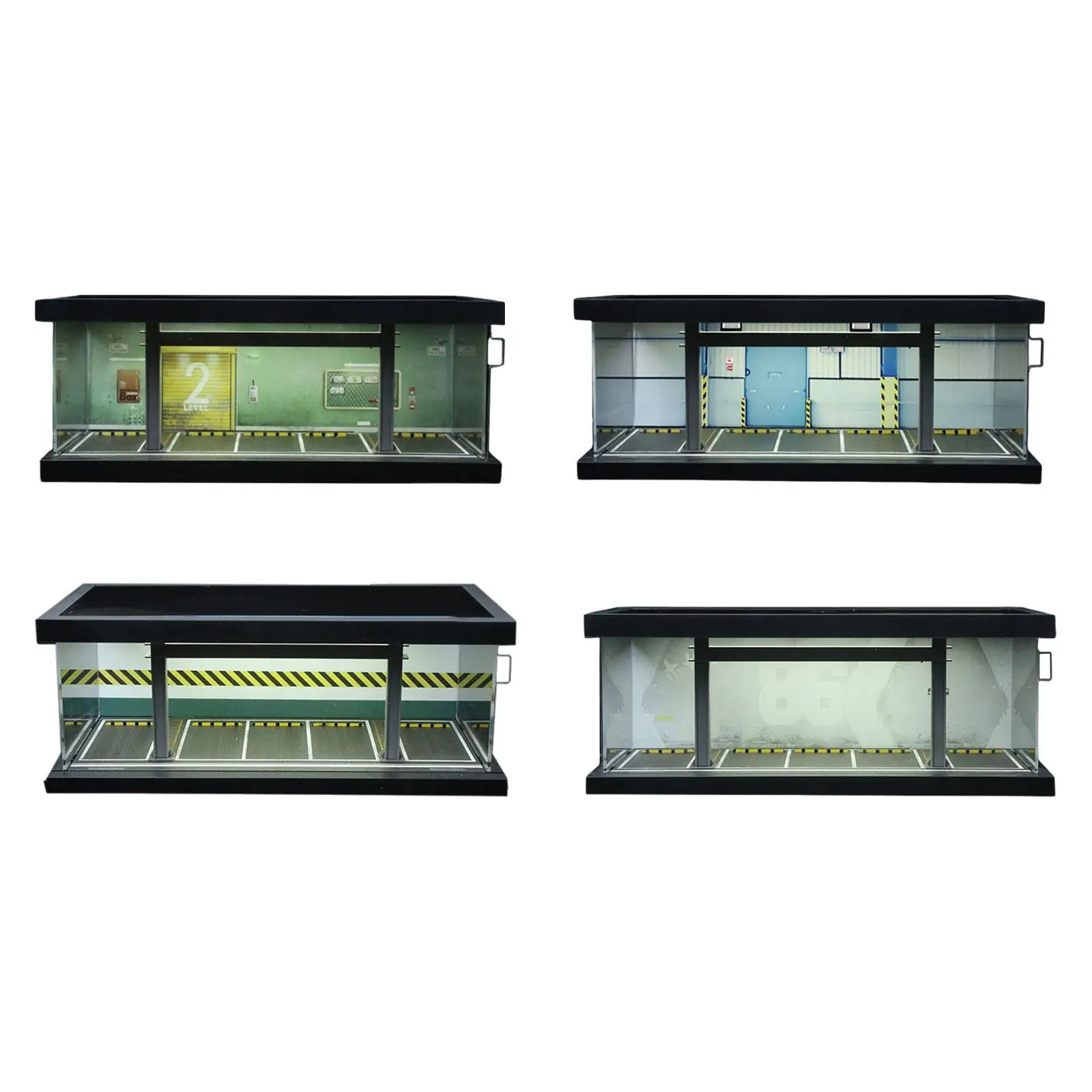 1/64 Parking Lot Scene Display Case Scene Decoration Model Car Showcase