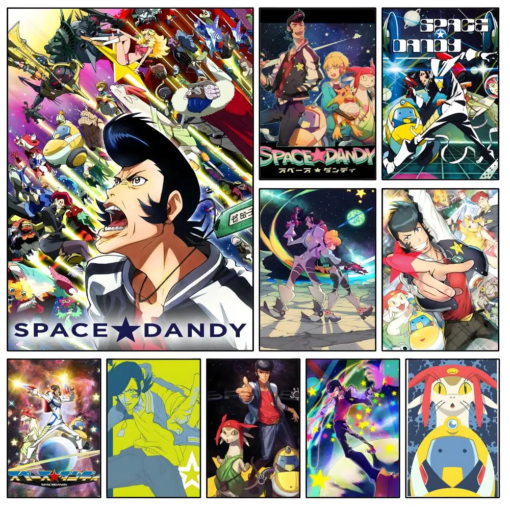 Anime S-Space D-Dandy Meow QT Poster Waterproof HD Modern Peel And Stick Wall Decor Bedroom Living Room Dorm Office