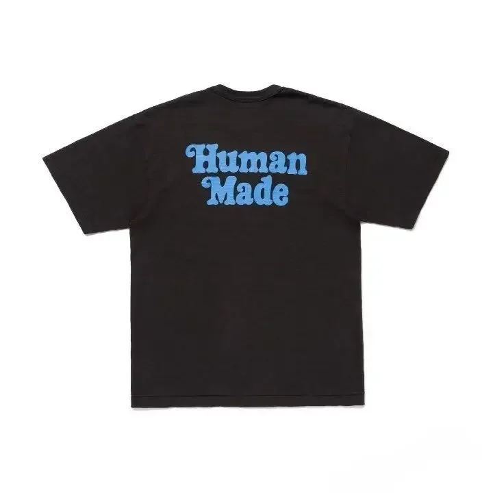 26 New Human Made Japanese Short sleeved T-shirt Bamboo Cotton Trendy Brand Couple Loose Black and White Solid Color Summer