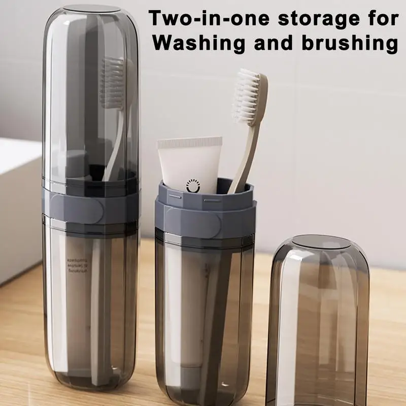 Toothbrush Travel Case Covered Toothbrush Toothpaste Holder Dustproof Toothpaste Storage Container Leak-Proof Design for Hygiene